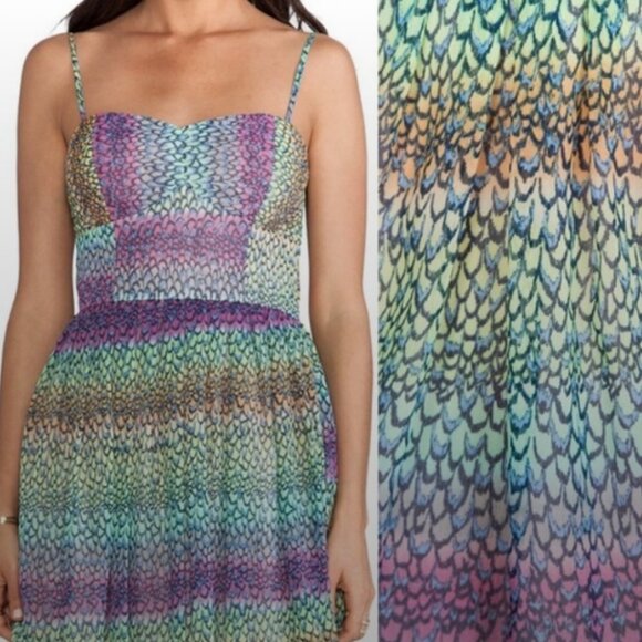 BB Dakota Keelia Tank Mini Dress Multicolor Print Revolve Size 4 Summer Boho NWT - Picture 3 of 14
